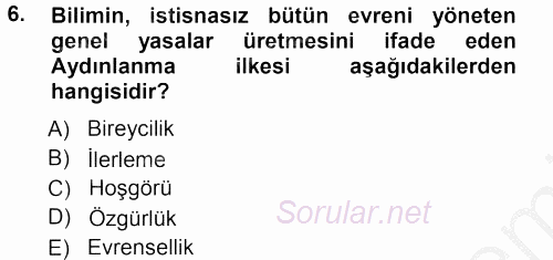 Sosyolojide Araştırma Yöntem ve Teknikleri 2012 - 2013 Ara Sınavı 6.Soru