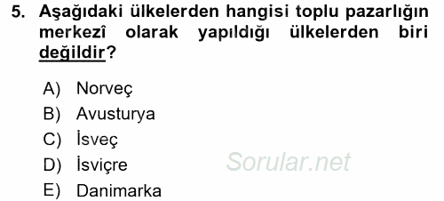Çalışma Ekonomisi 2 2015 - 2016 Ara Sınavı 5.Soru