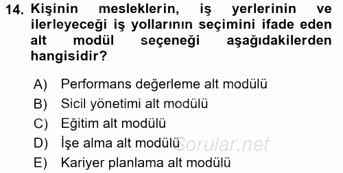 Muhasebe Yazılımları 2017 - 2018 Dönem Sonu Sınavı 14.Soru