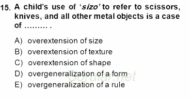 Dilbilim 2 2014 - 2015 Ara Sınavı 15.Soru
