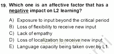 Dilbilim 2 2014 - 2015 Ara Sınavı 19.Soru
