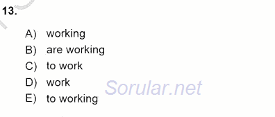 Bağlamsal Dilbilgisi 3 2015 - 2016 Dönem Sonu Sınavı 13.Soru