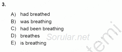 Bağlamsal Dilbilgisi 3 2015 - 2016 Dönem Sonu Sınavı 3.Soru