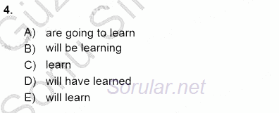 Bağlamsal Dilbilgisi 3 2015 - 2016 Dönem Sonu Sınavı 4.Soru