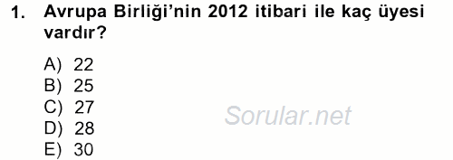 Küresel Pazarlama 2012 - 2013 Ara Sınavı 1.Soru