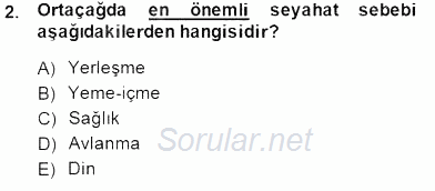 Seyahat Acentacılığı ve Tur Operatörlüğü 2014 - 2015 Ara Sınavı 2.Soru