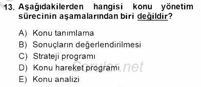 Kurumsal İletişim 2014 - 2015 Dönem Sonu Sınavı 13.Soru