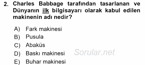 Yeni Teknolojiler ve Çalışma Hayatı 2015 - 2016 Tek Ders Sınavı 2.Soru