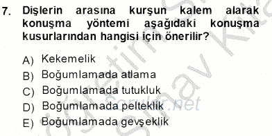 Okulöncesinde Müzik Eğitimi 1 2013 - 2014 Dönem Sonu Sınavı 7.Soru