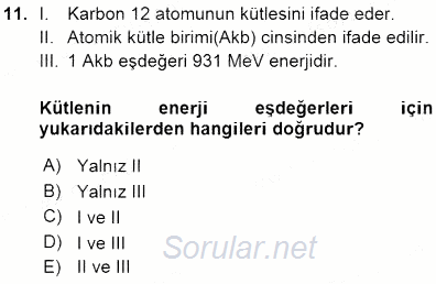 Elektrik Enerjisi Üretimi 2015 - 2016 Ara Sınavı 11.Soru