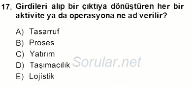 Dış Ticarette Girişimcilik 2014 - 2015 Ara Sınavı 17.Soru