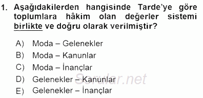 Kriminoloji 2015 - 2016 Dönem Sonu Sınavı 1.Soru