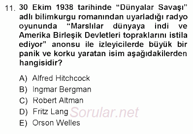 Toplum ve İletişim 2012 - 2013 Ara Sınavı 11.Soru
