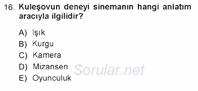 Toplum ve İletişim 2012 - 2013 Ara Sınavı 16.Soru