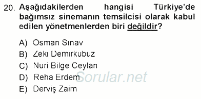 Toplum ve İletişim 2012 - 2013 Ara Sınavı 20.Soru