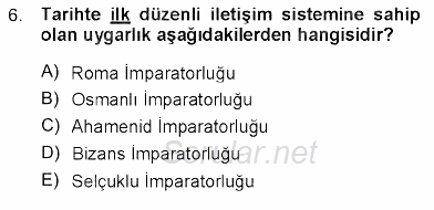 Toplum ve İletişim 2012 - 2013 Ara Sınavı 6.Soru