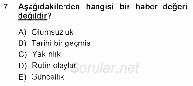 Toplum ve İletişim 2012 - 2013 Ara Sınavı 7.Soru