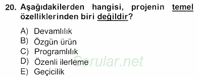 Bina ve Site Yöneticiliği 2012 - 2013 Ara Sınavı 20.Soru