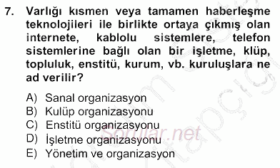 Bina ve Site Yöneticiliği 2012 - 2013 Ara Sınavı 7.Soru