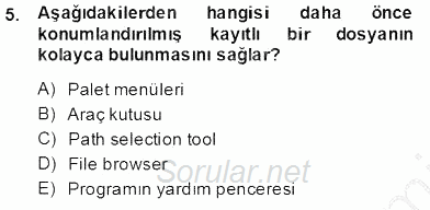 Sayısal Fotoğraf İşleme Teknikleri 2013 - 2014 Tek Ders Sınavı 5.Soru