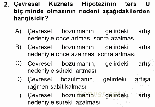 İktisadi Büyüme 2016 - 2017 Ara Sınavı 2.Soru