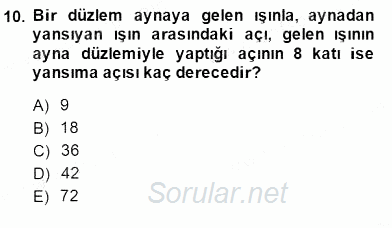 Teknolojinin Bilimsel İlkeleri 2 2014 - 2015 Dönem Sonu Sınavı 10.Soru