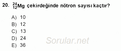 Teknolojinin Bilimsel İlkeleri 2 2014 - 2015 Dönem Sonu Sınavı 20.Soru