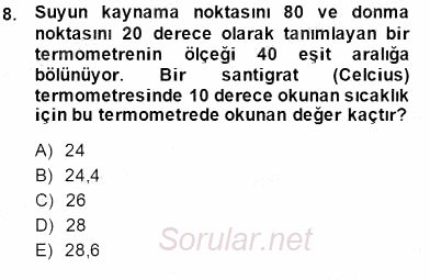 Teknolojinin Bilimsel İlkeleri 2 2014 - 2015 Dönem Sonu Sınavı 8.Soru