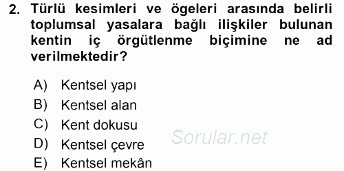 Restorasyon ve Koruma İlkeleri 2015 - 2016 Ara Sınavı 2.Soru