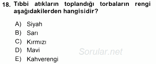 Sağlık Kurumları Yönetimi 2 2015 - 2016 Ara Sınavı 18.Soru