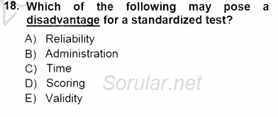 Yabancı Dil Öğretiminde Ölçme Ve Değerlendirme 1 2012 - 2013 Dönem Sonu Sınavı 18.Soru
