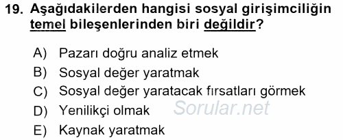 Uluslararası İşletmecilik 2017 - 2018 Dönem Sonu Sınavı 19.Soru