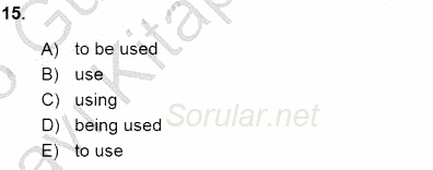 Pedagojik Gramer 1 2015 - 2016 Ara Sınavı 15.Soru