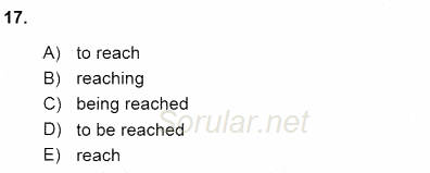 Pedagojik Gramer 1 2015 - 2016 Ara Sınavı 17.Soru