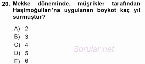 Yaşayan Dünya Dinleri 2015 - 2016 Dönem Sonu Sınavı 20.Soru