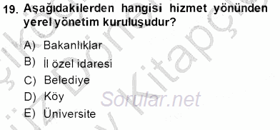 Hukukun Temel Kavramları 2014 - 2015 Dönem Sonu Sınavı 19.Soru