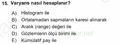 Uluslararası İlişkilerde Araştırma Yöntemleri 2016 - 2017 3 Ders Sınavı 15.Soru