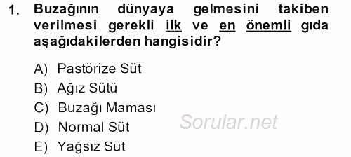 Temel Yem Bilgisi ve Hayvan Besleme 2014 - 2015 Dönem Sonu Sınavı 1.Soru