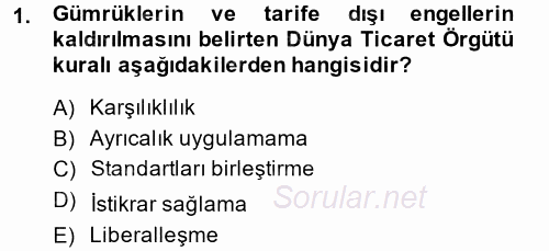 Ekonominin Güncel Sorunları 2014 - 2015 Dönem Sonu Sınavı 1.Soru