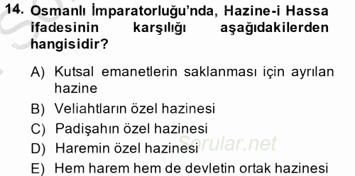 Ekonominin Güncel Sorunları 2014 - 2015 Dönem Sonu Sınavı 14.Soru