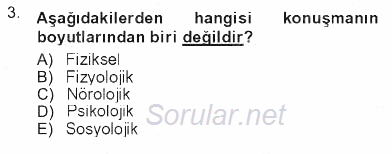 İletişim Bilgisi 2012 - 2013 Tek Ders Sınavı 3.Soru