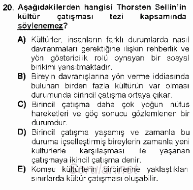 Kriminoloji 2012 - 2013 Dönem Sonu Sınavı 20.Soru