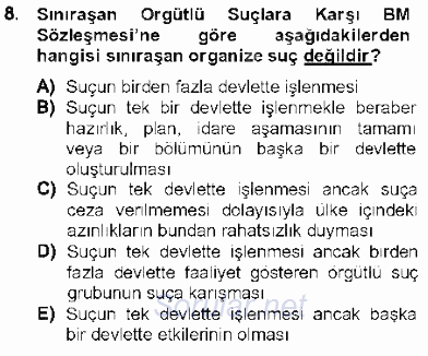 Kriminoloji 2012 - 2013 Dönem Sonu Sınavı 8.Soru