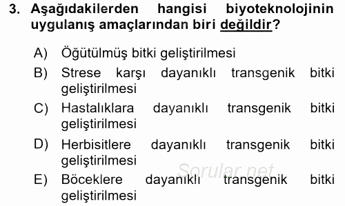Temel Yem Bilgisi ve Hayvan Besleme 2016 - 2017 Dönem Sonu Sınavı 3.Soru
