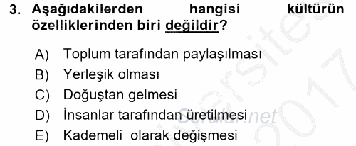 Tüketim Bilinci ve Bilinçli Tüketici 2016 - 2017 Ara Sınavı 3.Soru