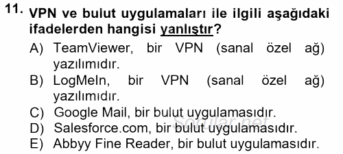 Uluslararası Lojistik 2013 - 2014 Tek Ders Sınavı 11.Soru