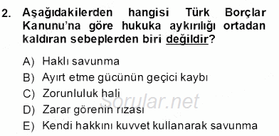 Hukukun Temel Kavramları 2 2013 - 2014 Dönem Sonu Sınavı 2.Soru