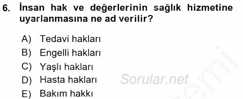 Bakım Elemanı Yetiştirme Ve Geliştirme 1 2015 - 2016 Ara Sınavı 6.Soru