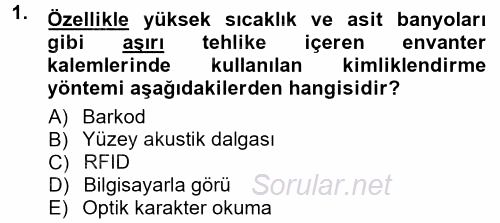 Uluslararası Lojistik 2014 - 2015 Ara Sınavı 1.Soru