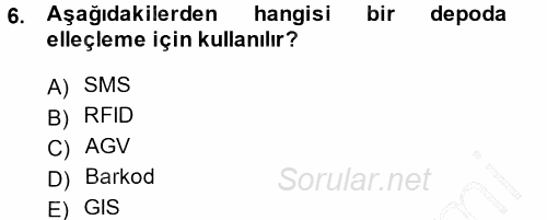 Uluslararası Lojistik 2014 - 2015 Ara Sınavı 6.Soru